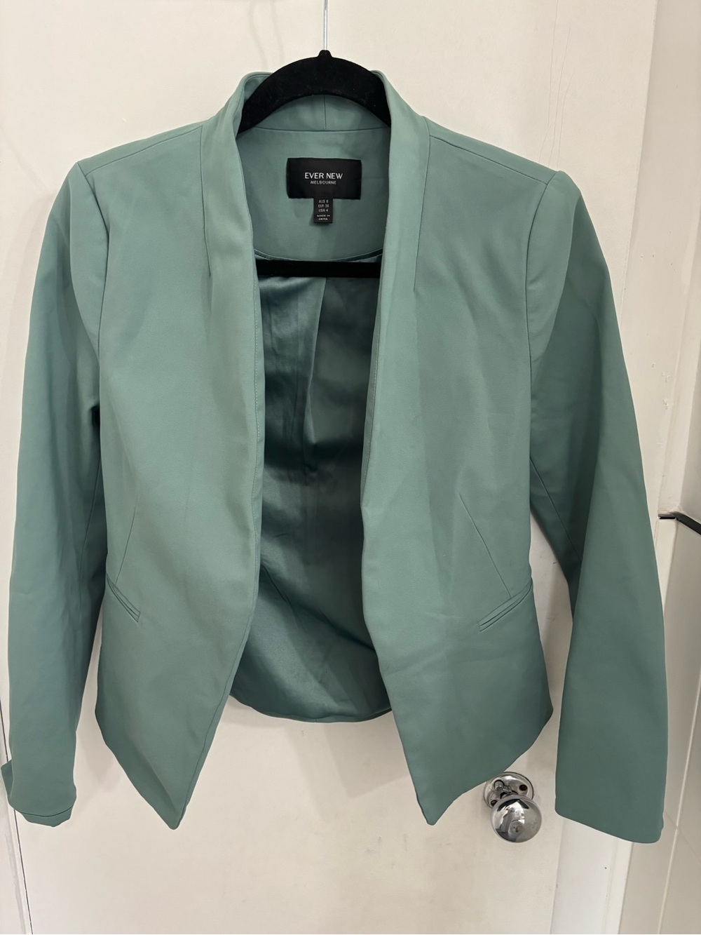 Ever New Mint Green Open-Front Women's Blazer